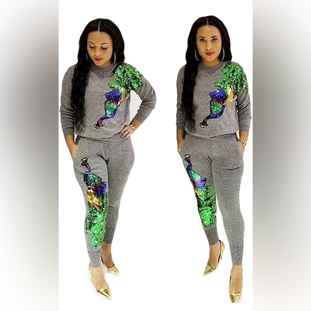 NWOT Sequined 2-Pc Tracksuit